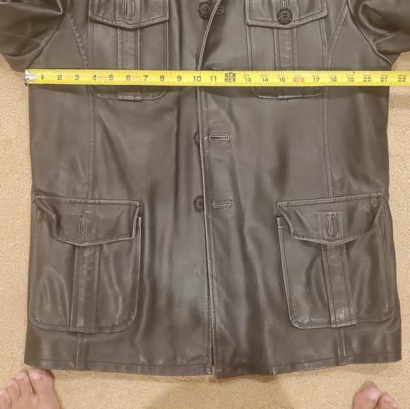 Italy Made Lightly Distressed Leather Jacket - Picture 8 of 9